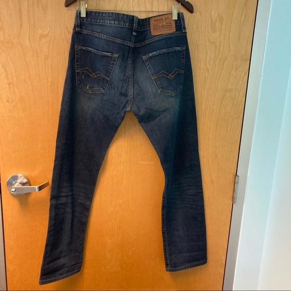 REPLAY Sz 30 Jennon Design Asolo Italy Dark Wash Jeans - Picture 9 of 12